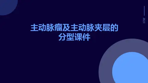 主动脉瘤及主动脉夹层的分型课件