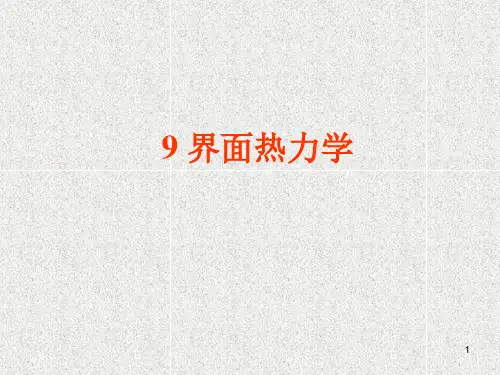 9界面吸附过程热力学教学全解
