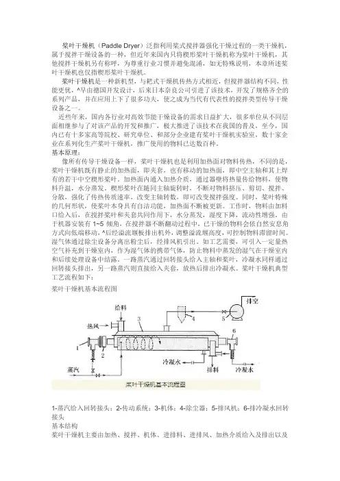楔形式空心桨叶干燥机的特点