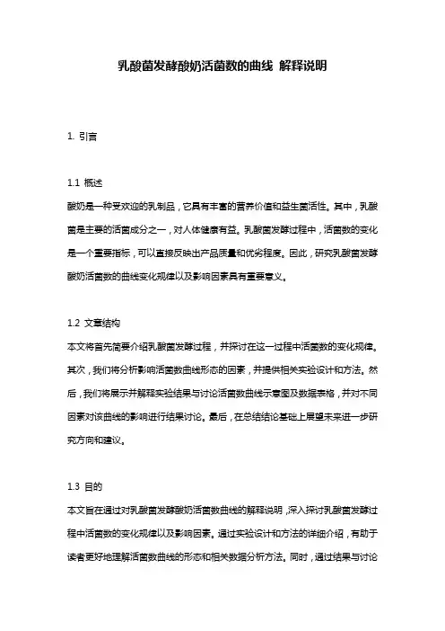 乳酸菌发酵酸奶活菌数的曲线_解释说明