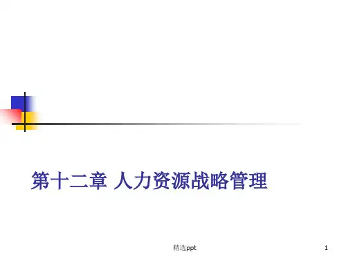 《人力资源战略》PPT课件