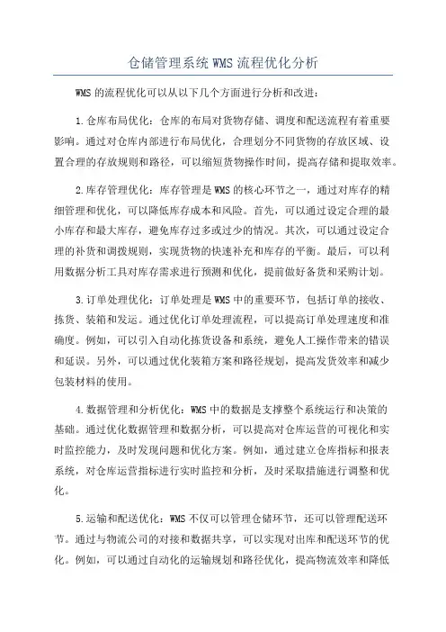 仓储管理系统WMS流程优化分析