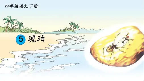 人教版(部编版)小学语文四年级下册第二单元第五课《琥珀》PPT课件