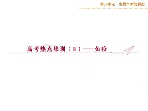 2015届《优化方案》高考生物(苏教版)一轮配套课件:高考热点集训3 免疫