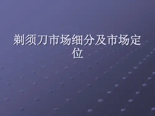 剃须刀市场细分及市场定位