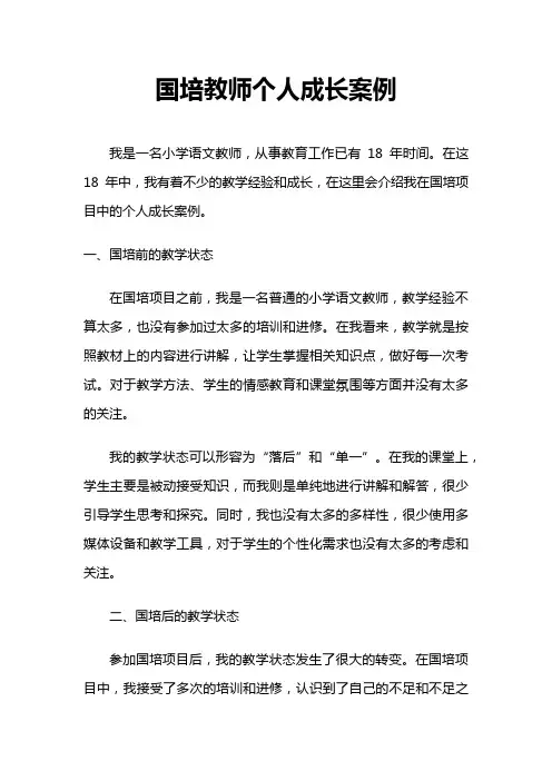 国培个人成长案例