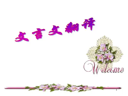 《文言文翻译》PPT课件