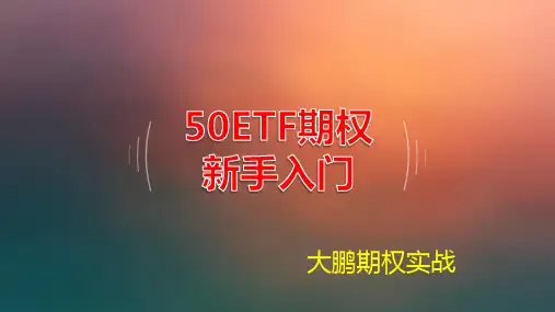 期权新手入门