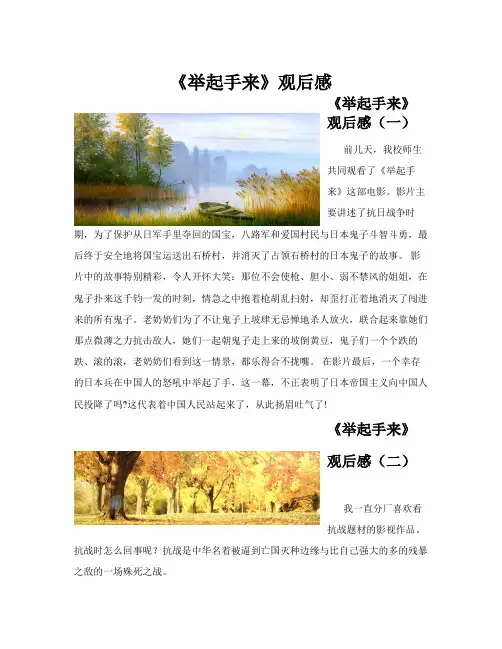 《举起手来》观后感(共10篇)