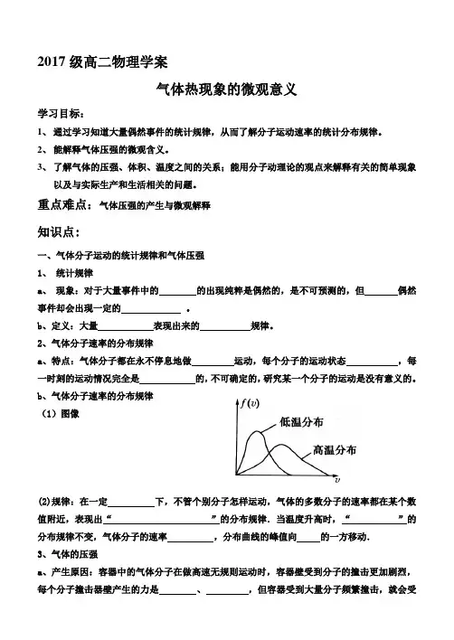 气体热现象的微观意义