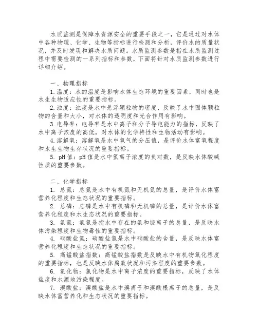 水质监测参数