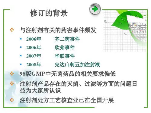 GMP附录1无菌药品课件