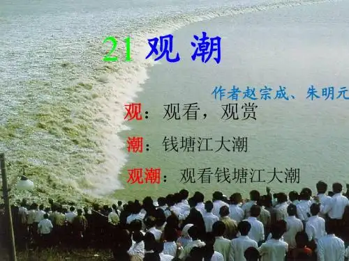 冀教版小学语文四年级上册《观潮》PPT课件