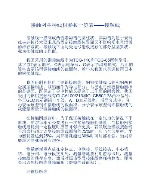 接触线型号