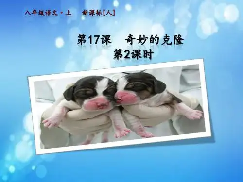 人教版八年级语文上册《奇妙的克隆》第二课时课件