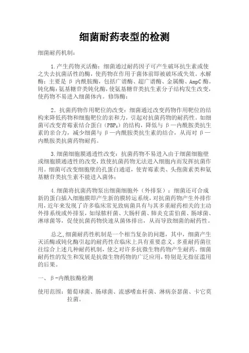 细菌耐药表型检测