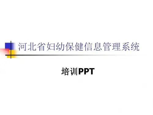 河北省妇幼保健信息管理系统 ppt课件