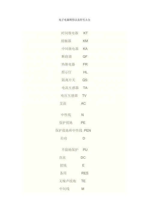 电子电器图形以及符号大全