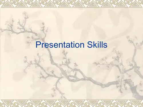 Presentation-Skills英文演讲-展示技巧介绍