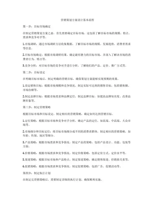 营销策划方案设计基本流程