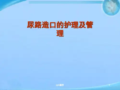 尿路造口的护理及管理  ppt课件