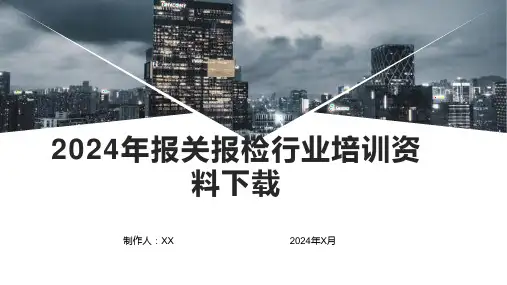 2024年报关报检行业培训资料下载