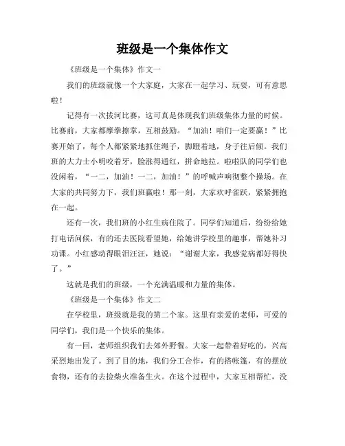 班级是一个集体作文
