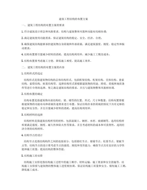 建筑工程结构的布置方案