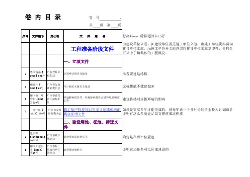 2013版广州市城市建设工程档案编制指南(有填写)