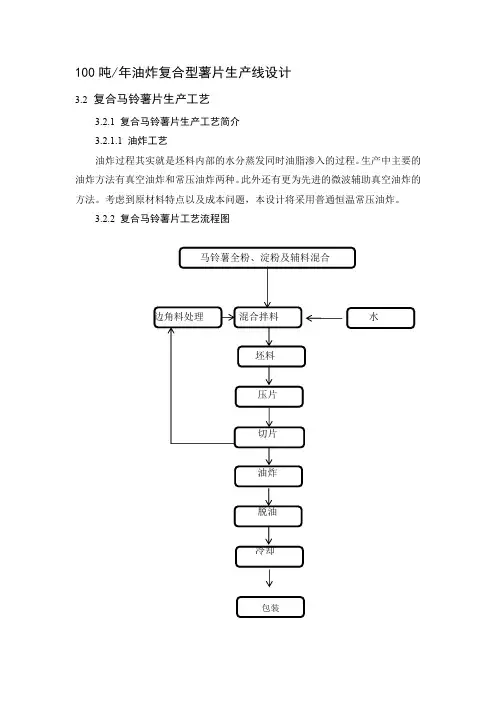100吨年油炸复合型薯片生产线设计