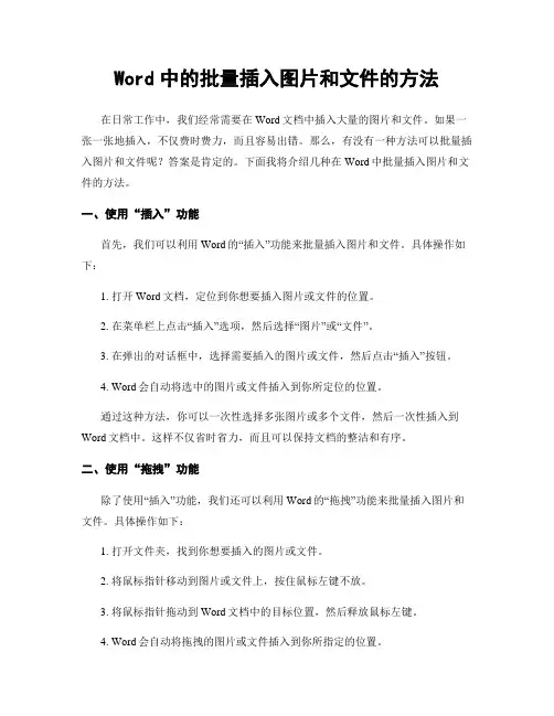 Word中的批量插入图片和文件的方法