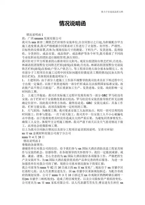 情况说明函
