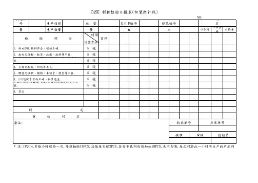 CASE 制程检验日报表(组装拉钉线)