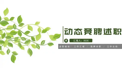 小清新述职报告年终工作总结PPT模板