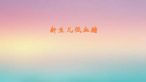 新生儿低血糖PPT课件