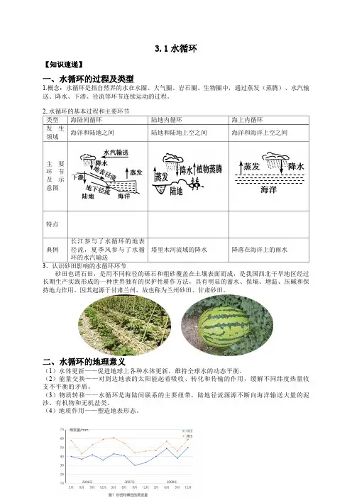 3.1水循环—导学案