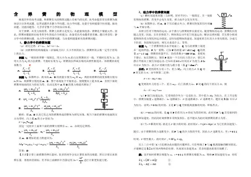 高考物理含弹簧的物理模型专题分析