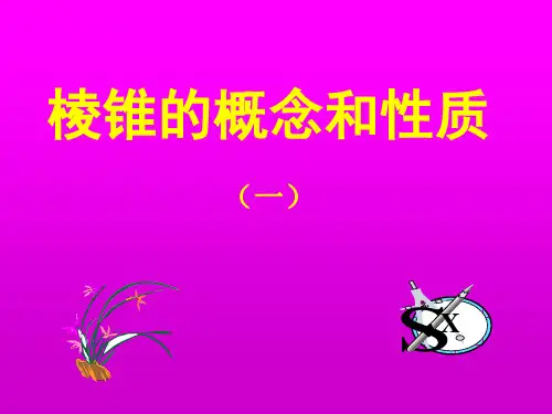 棱锥概念和性质