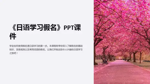 《日语学习假名》课件