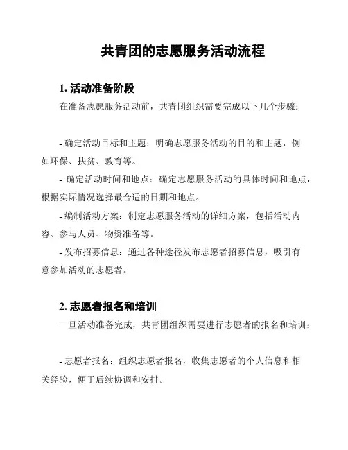共青团的志愿服务活动流程