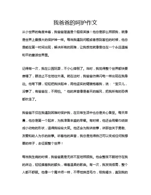 我爸爸的呵护作文