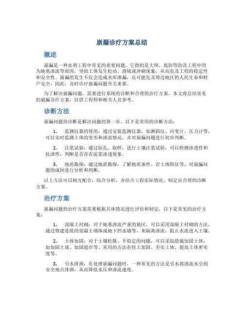 崩漏诊疗方案总结