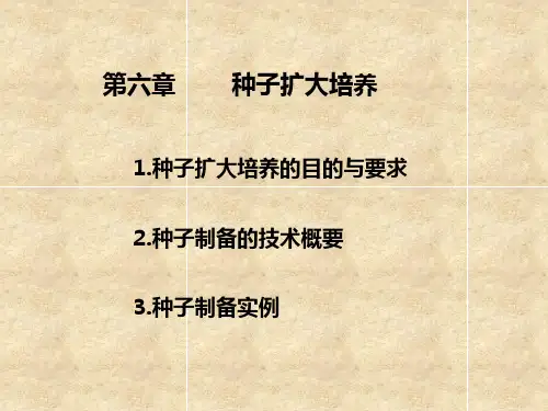 6.种子的扩大培养