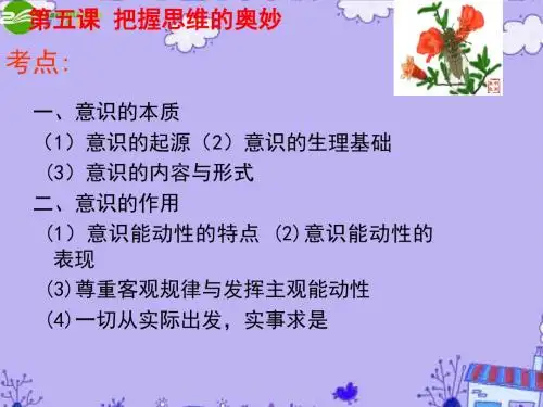 高中政治 第五课把握思维的奥妙课件 新人教版必修4