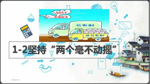 必修2第一课1-2坚持“两个毫不动摇”- 备战2025年高考政治一轮复习考点精讲课件