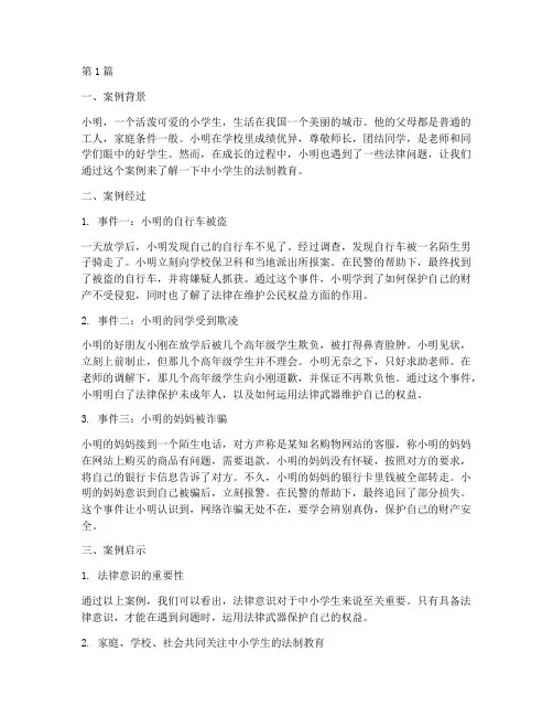 中小学生法律法规案例(3篇)