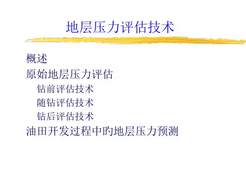 地层压力专业知识
