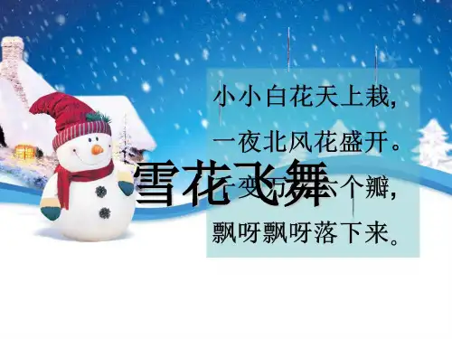 三年级音乐上册 第6课 雪花飞舞课件 人音版