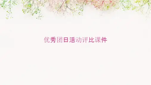 优秀团日活动评比课件