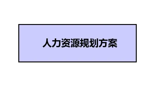 人力资源规划方案(PPT 91页)